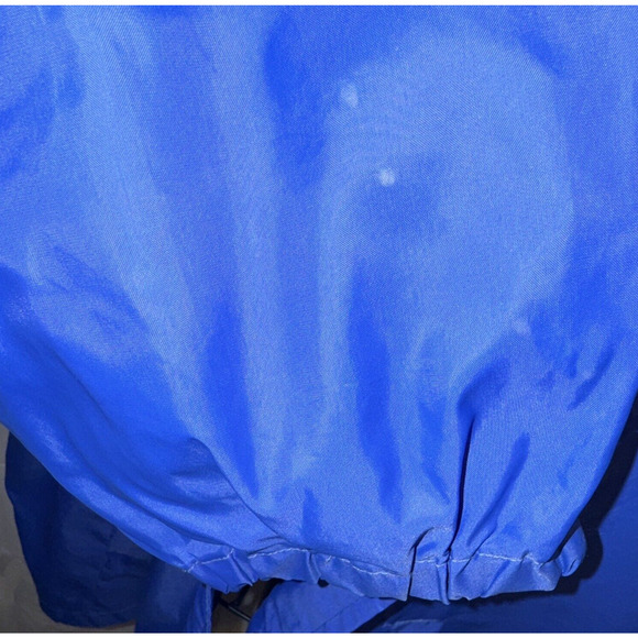 Vintage 80s Royal Blue Nylon Windbreaker Jacket Snap Front USA Made SZ L *READ - Picture 7 of 12
